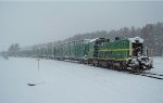 Waste Management working in the snow